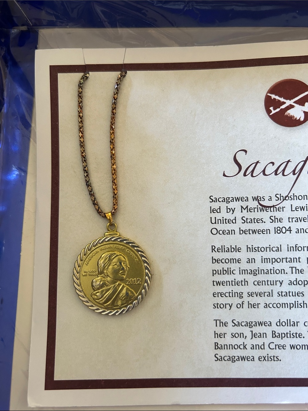 2012 Sacagawea Pendant Necklace - Picture 3 of 13